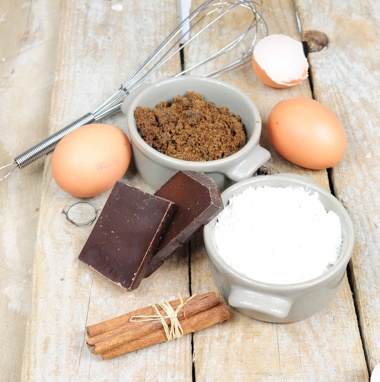 Sweet ingredients for cake